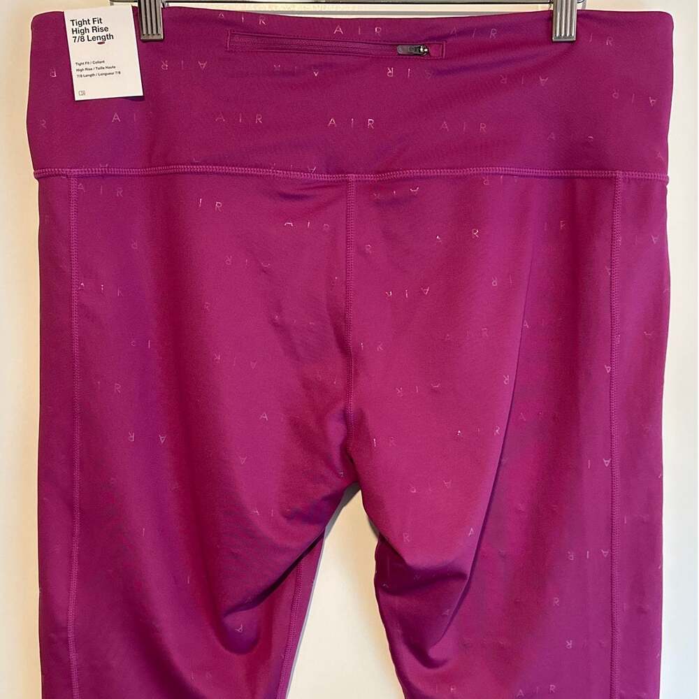 Nike Air Dri-Fit High Rise Tight Fit Running Leggings 2X Pink Magenta Reflective - Picture 6 of 14